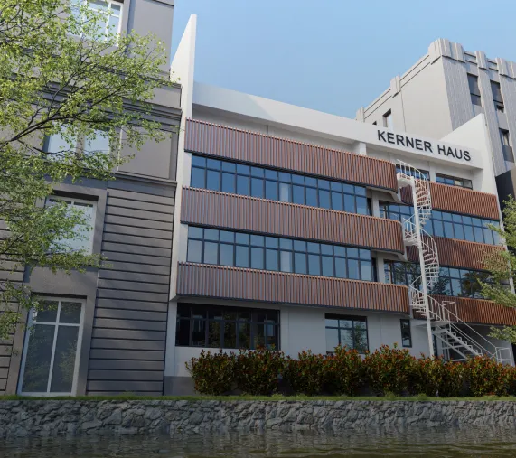 The Kerner Haus building on Nawam Mawatha, Colombo, beside the water